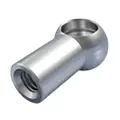 Ball socket end fitting for heavy duty gas springs