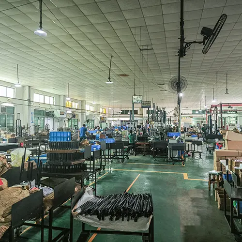 TieYing gas spring production workshop for compression gas springs manufacturing