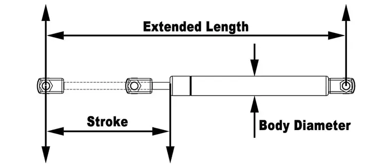 heavy duty gas spring structure