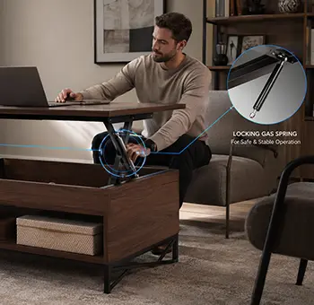 locking gas springs for Furniture and Ergonomic Systems application