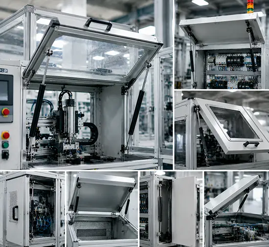 gas springs and dampers for Automation equipment enclosures